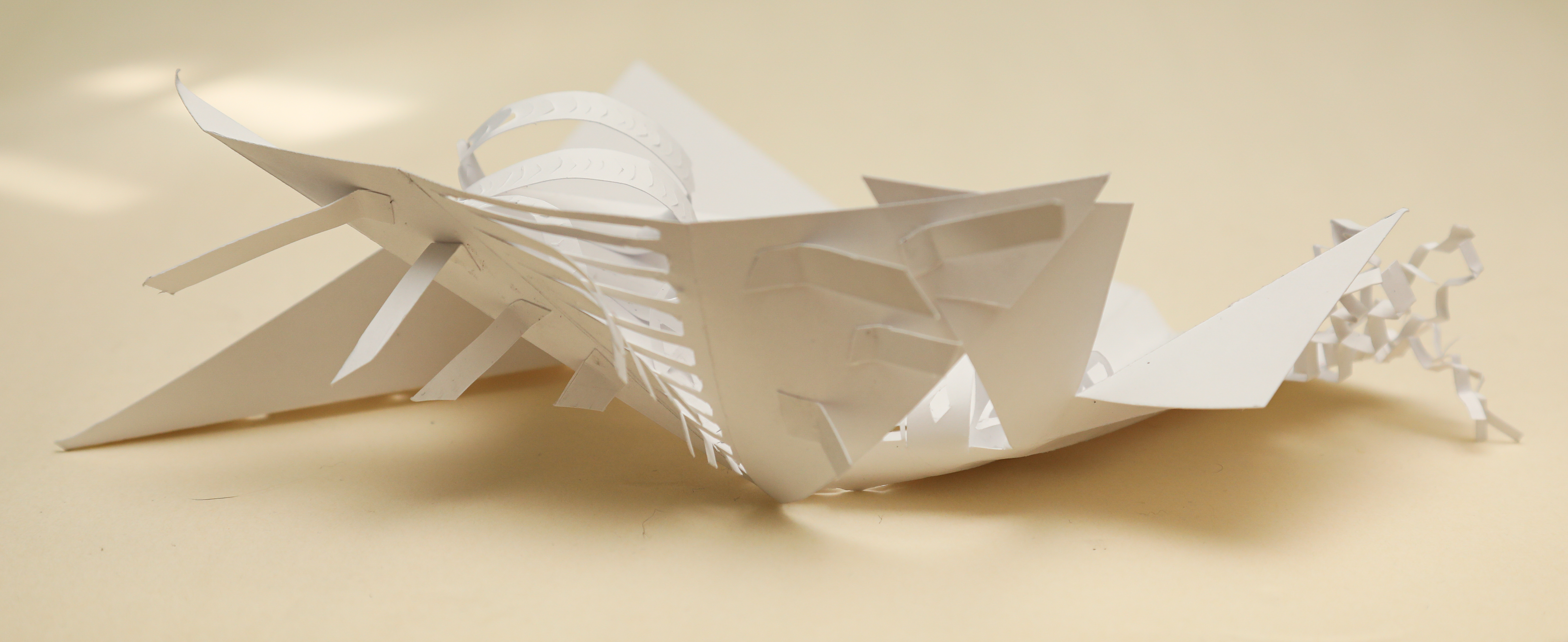 Papercraft abstract 3D architectural art