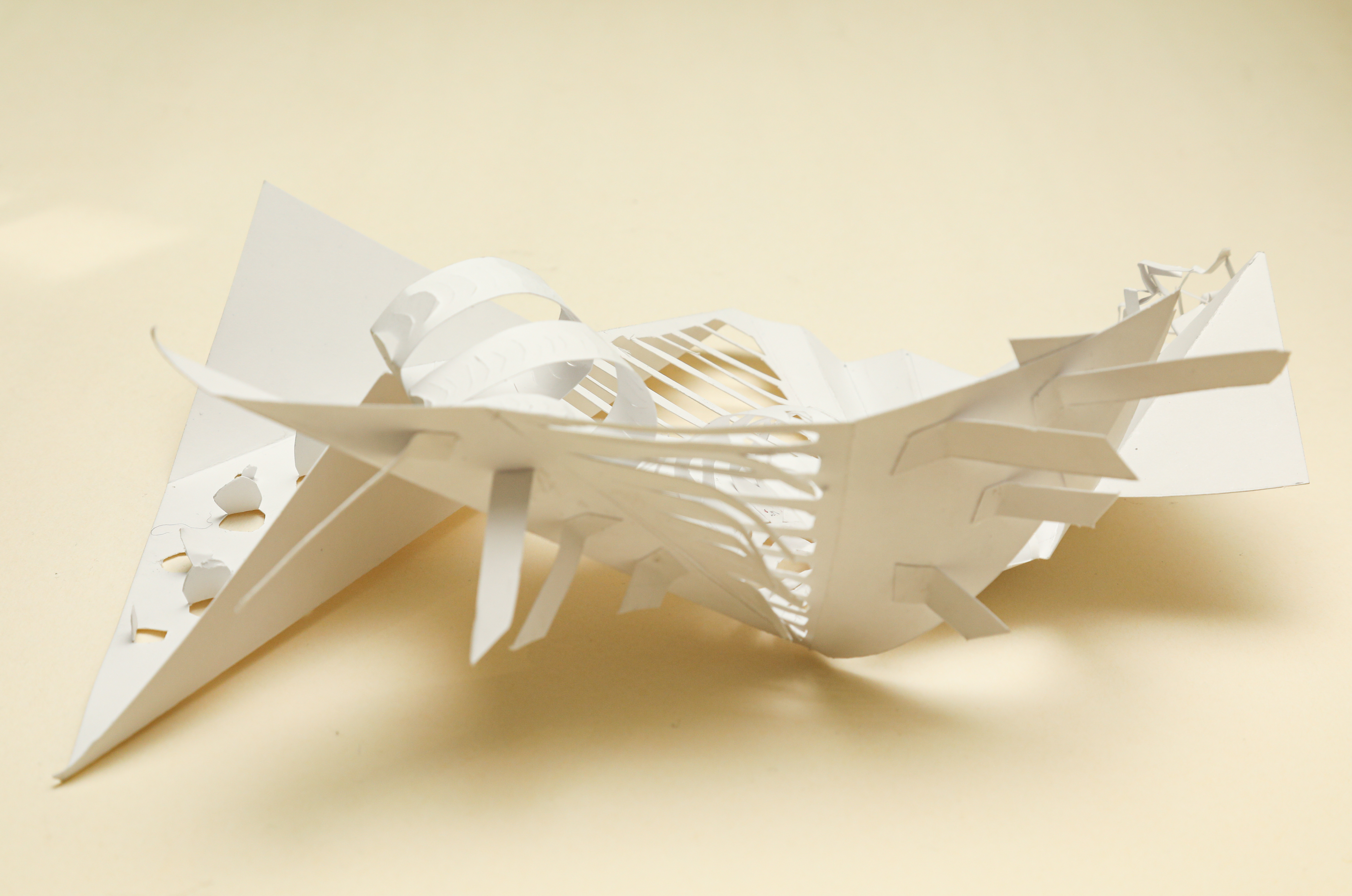 Papercraft abstract 3D architectural art