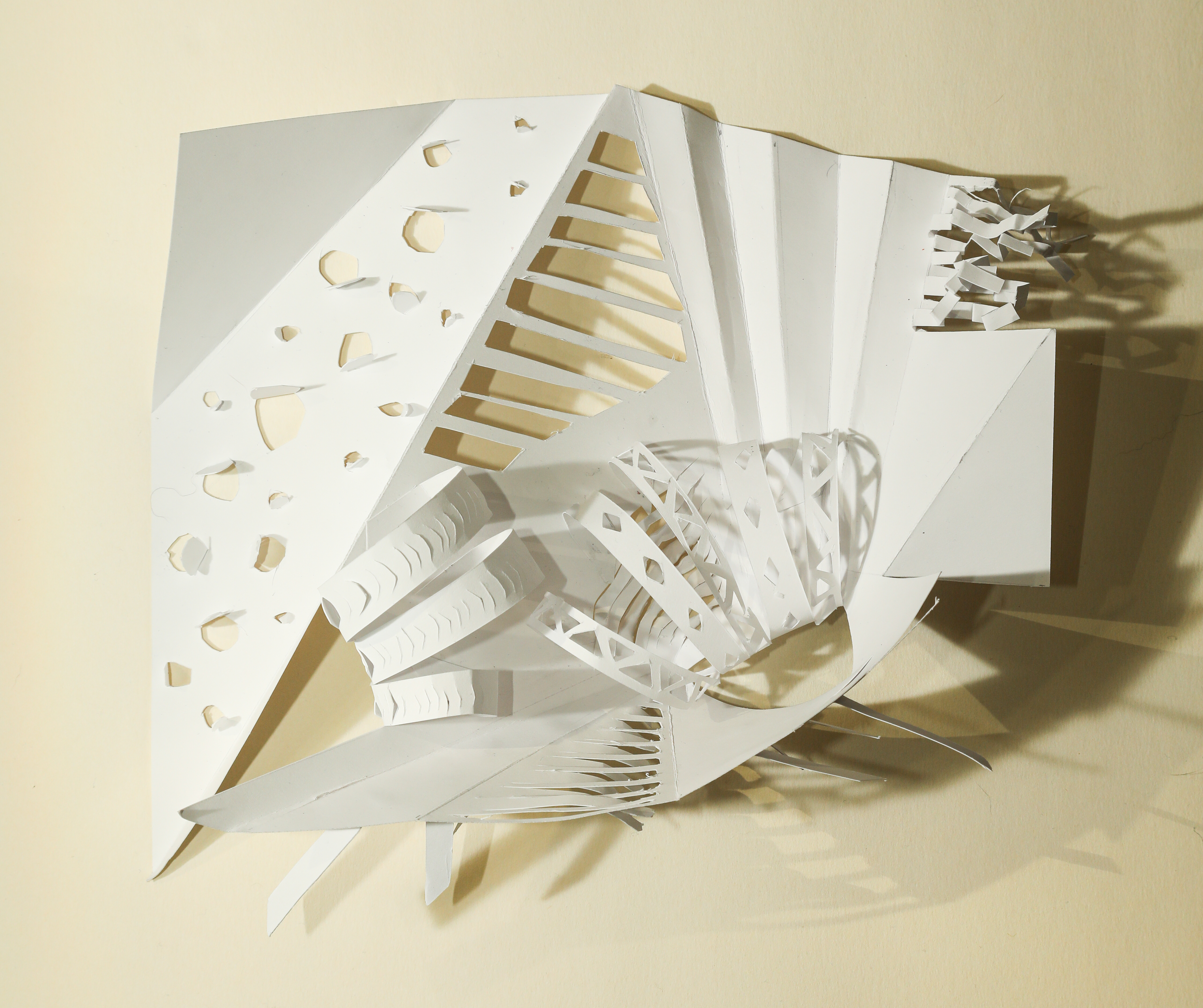 Papercraft abstract 3D architectural art
