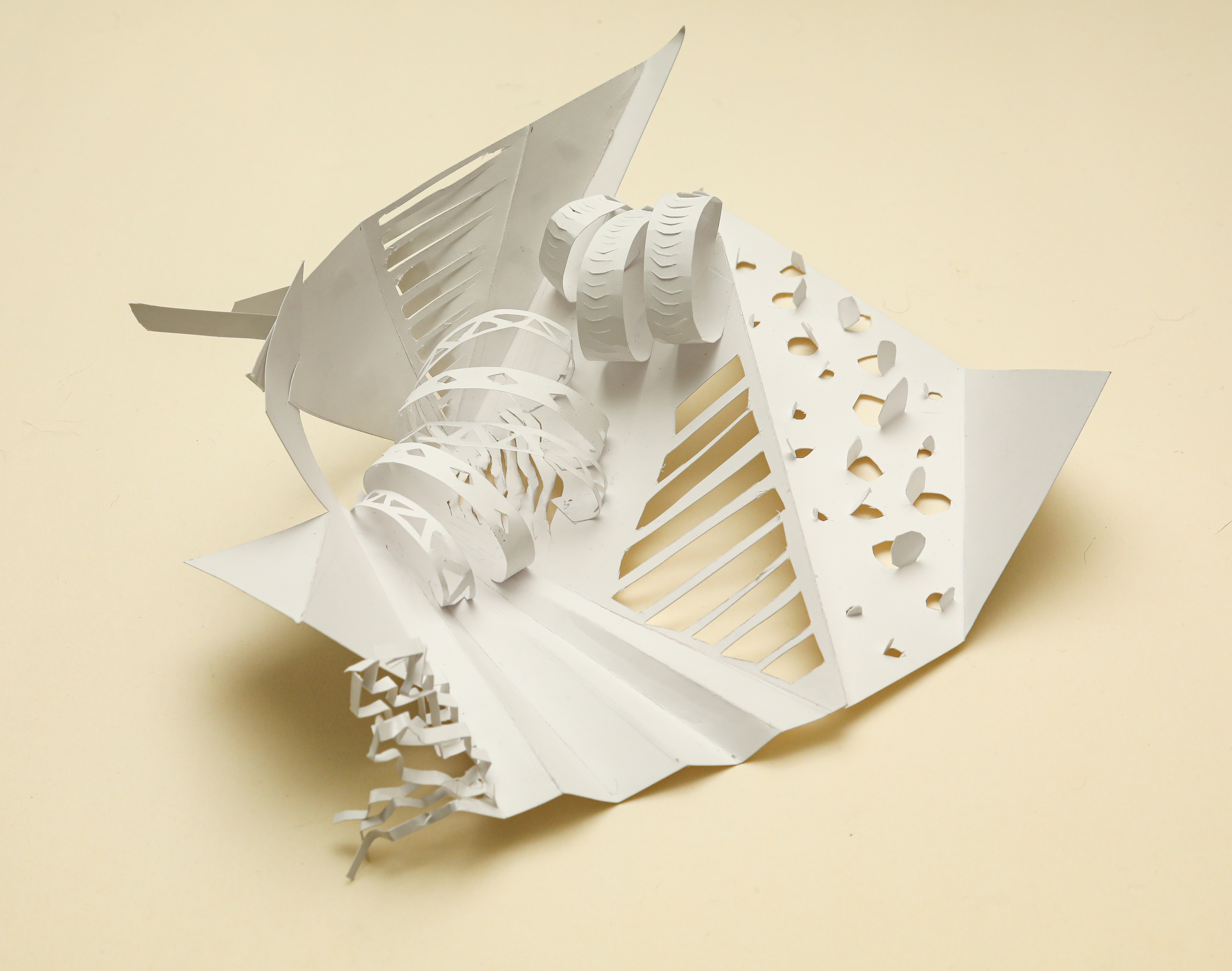 Papercraft abstract 3D architectural art