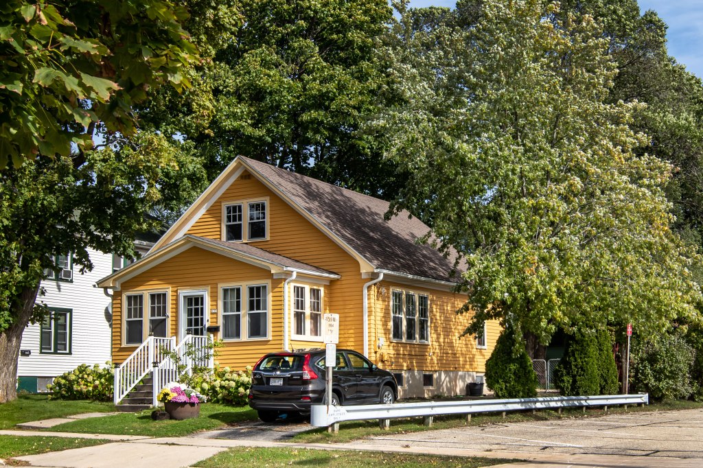 Bright Yellow house